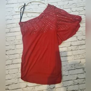 2b Bebe Red Women's Top, Size Small